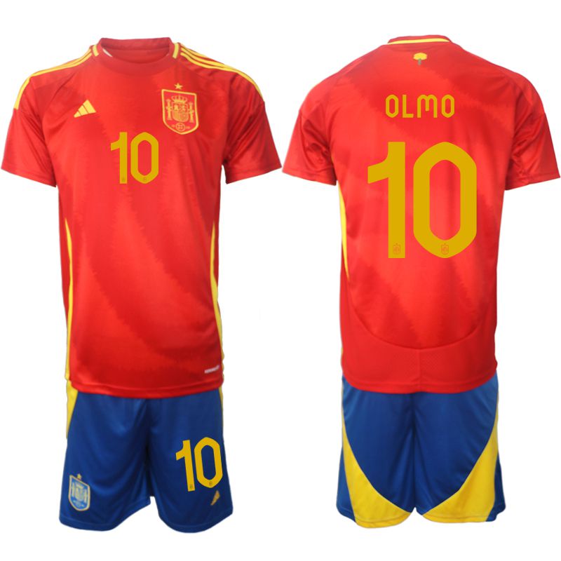 Men 2024-2025 Season Spain home red #10 Soccer Jersey->->Soccer Country Jersey